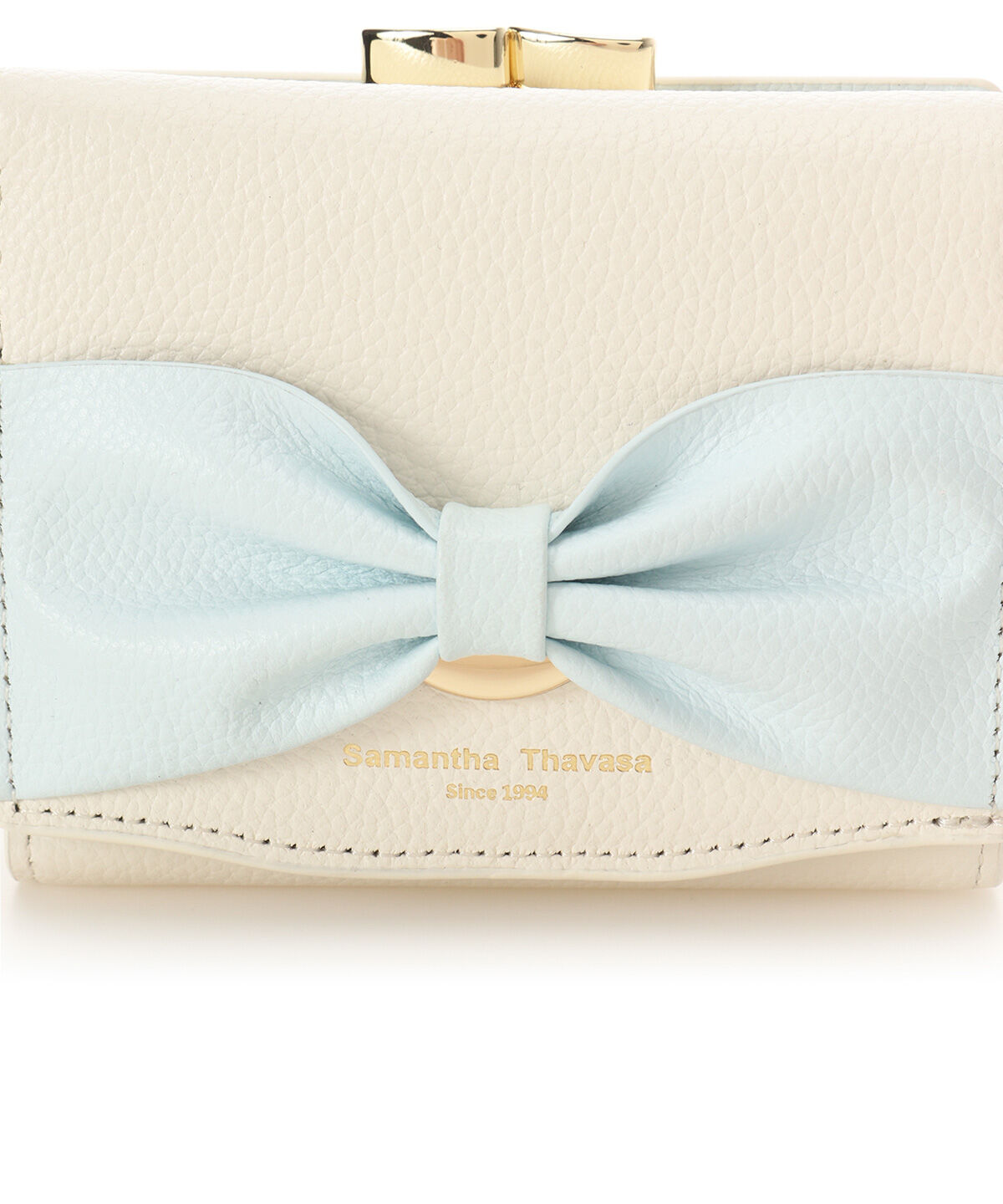 Samantha Thavasa「バイカラーリボンモチーフ口金折財布」|財布|