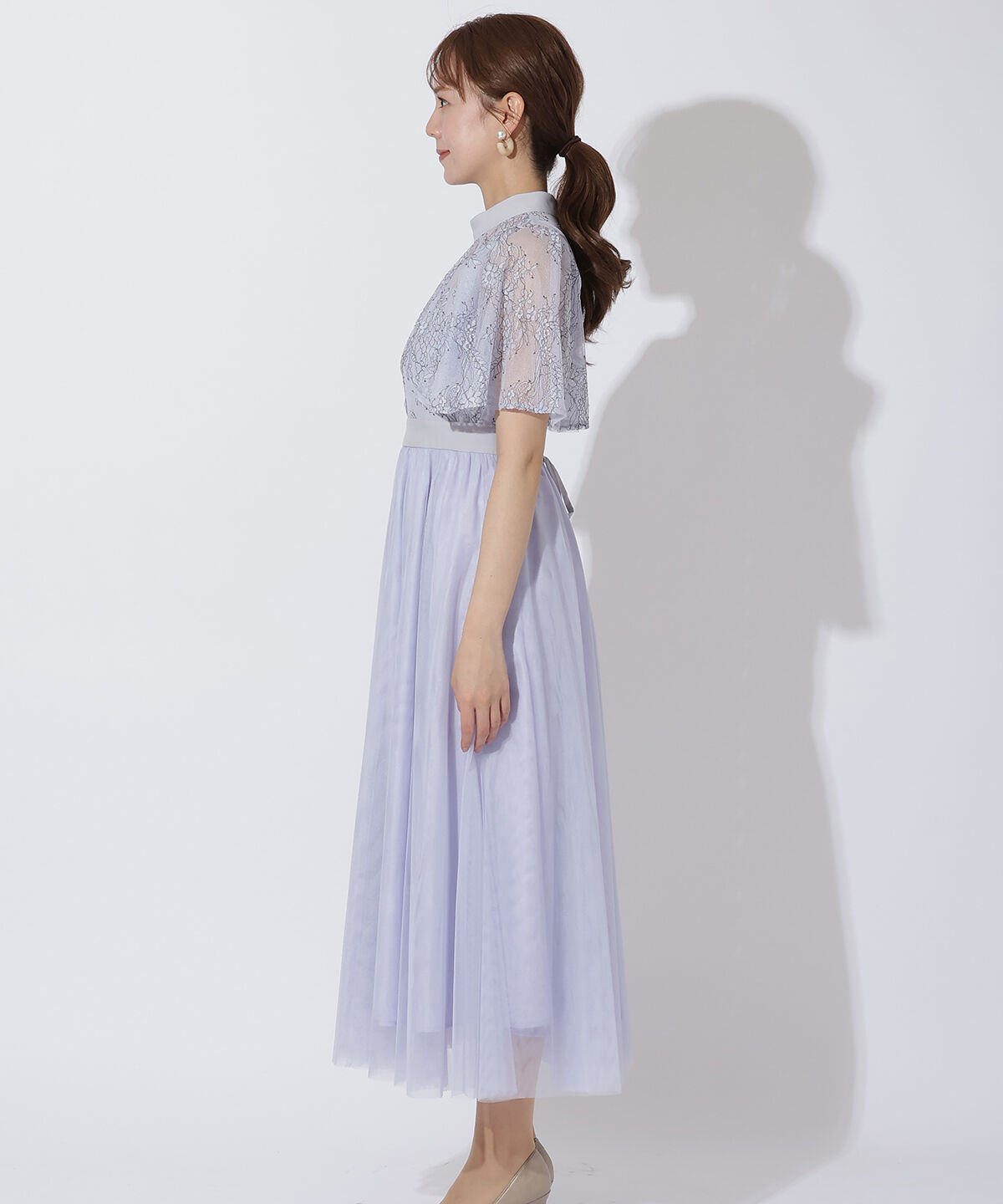 アンドクチュール「コードチュール刺しゅうフレアドレス」|ドレス|