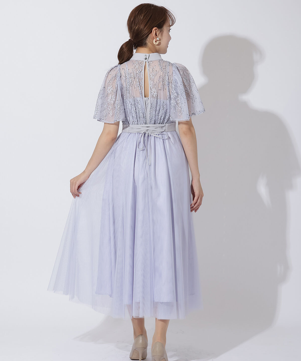 アンドクチュール「コードチュール刺しゅうフレアドレス」|ドレス|