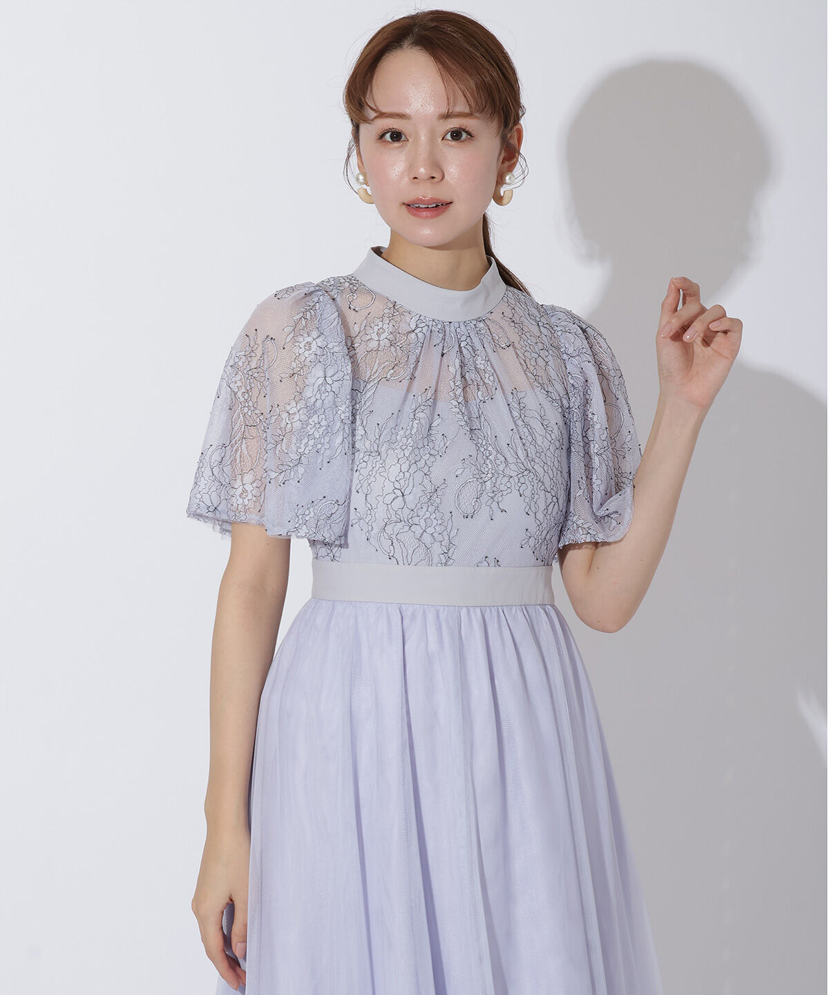 アンドクチュール「コードチュール刺しゅうフレアドレス」|ドレス|