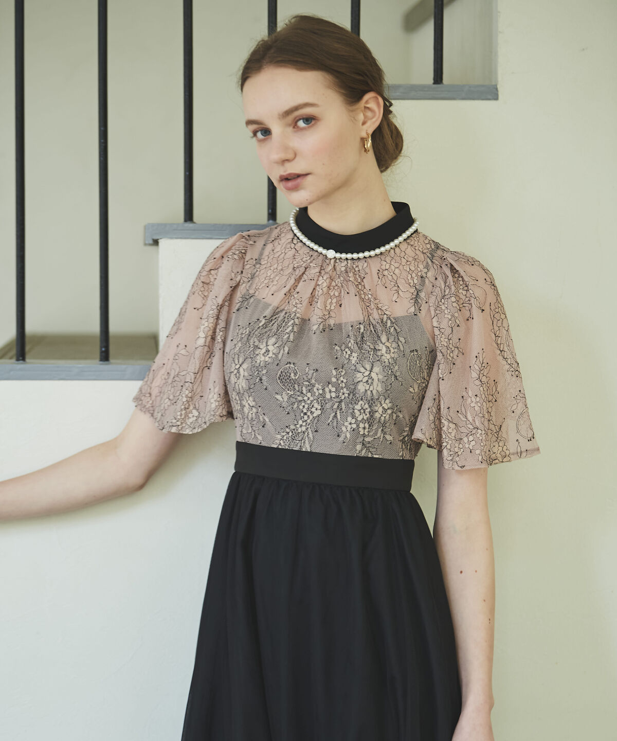 アンドクチュール「コードチュール刺しゅうフレアドレス」|ドレス|