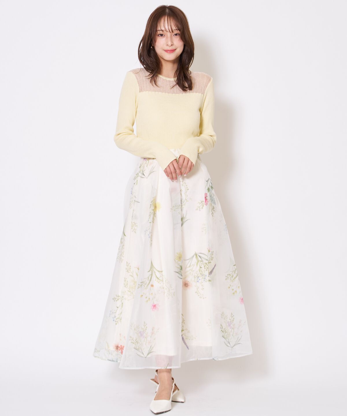 アンドクチュール「シアーリブニットプルオーバー」|ニット・セーター|