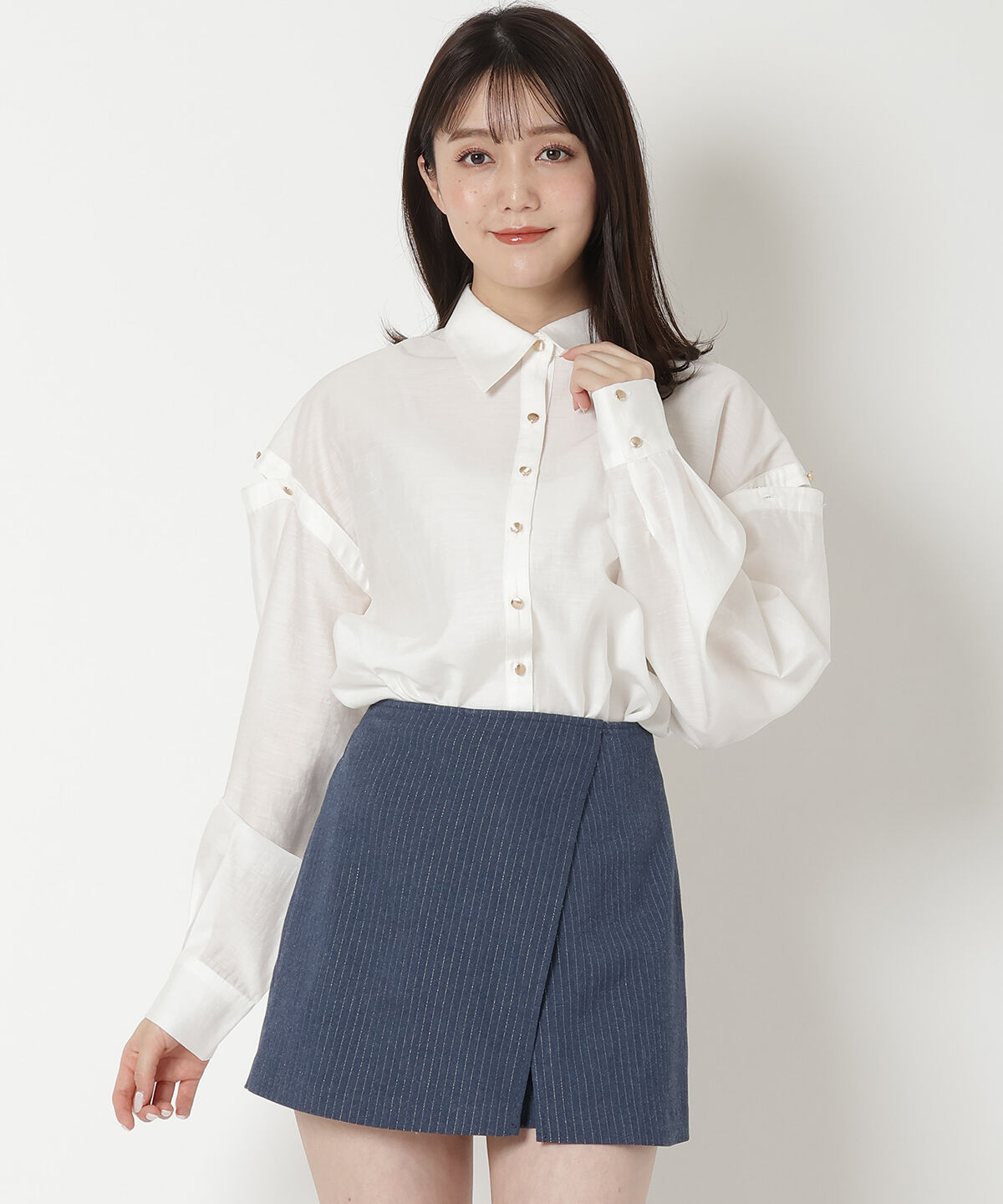 REDYAZEL「オープンショルダーシャツ」|シャツ・ブラウス|オフ