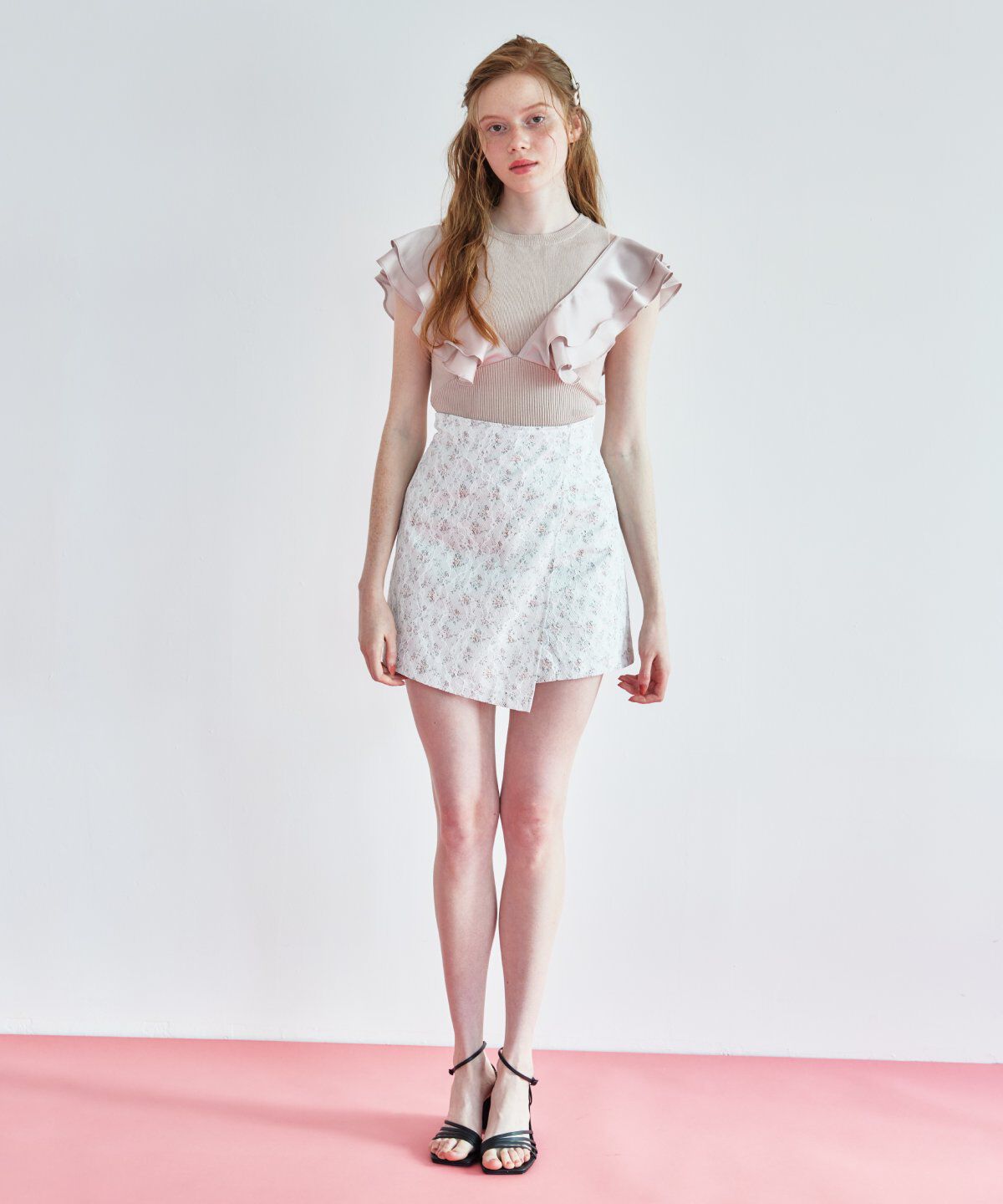 REDYAZEL「フラワーレーススカショーパン」|キュロット|