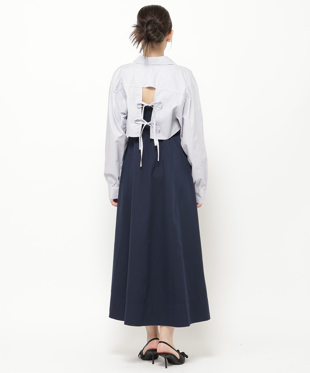REDYAZEL「バックリボンシャツ＆キャミワンピセット」|ワンピース|