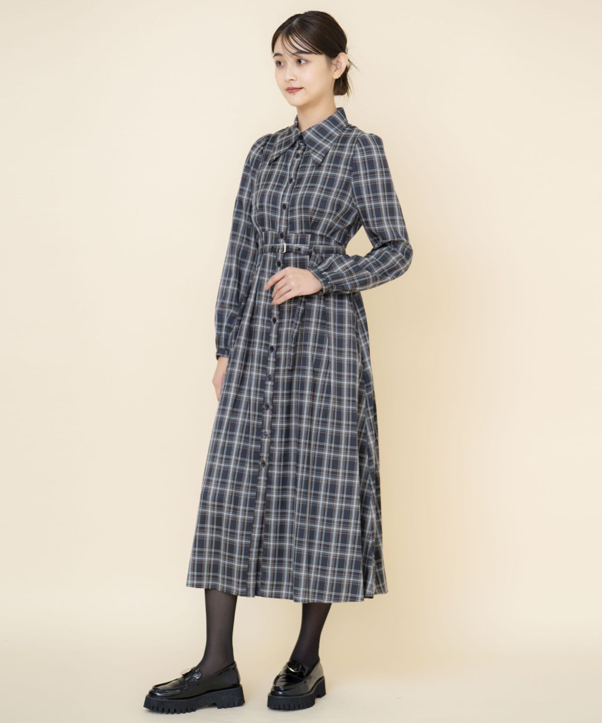 REDYAZEL「チェックシャツワンピース」|ワンピース|