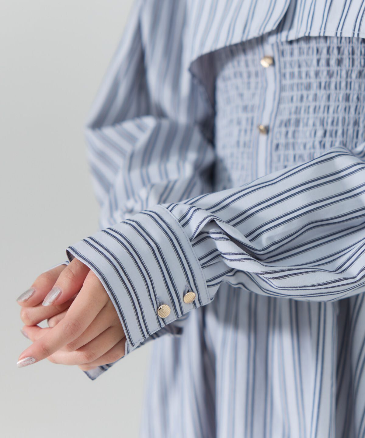 REDYAZEL「ストライプシャツ＆ミニワンピースセット」|ワンピース|