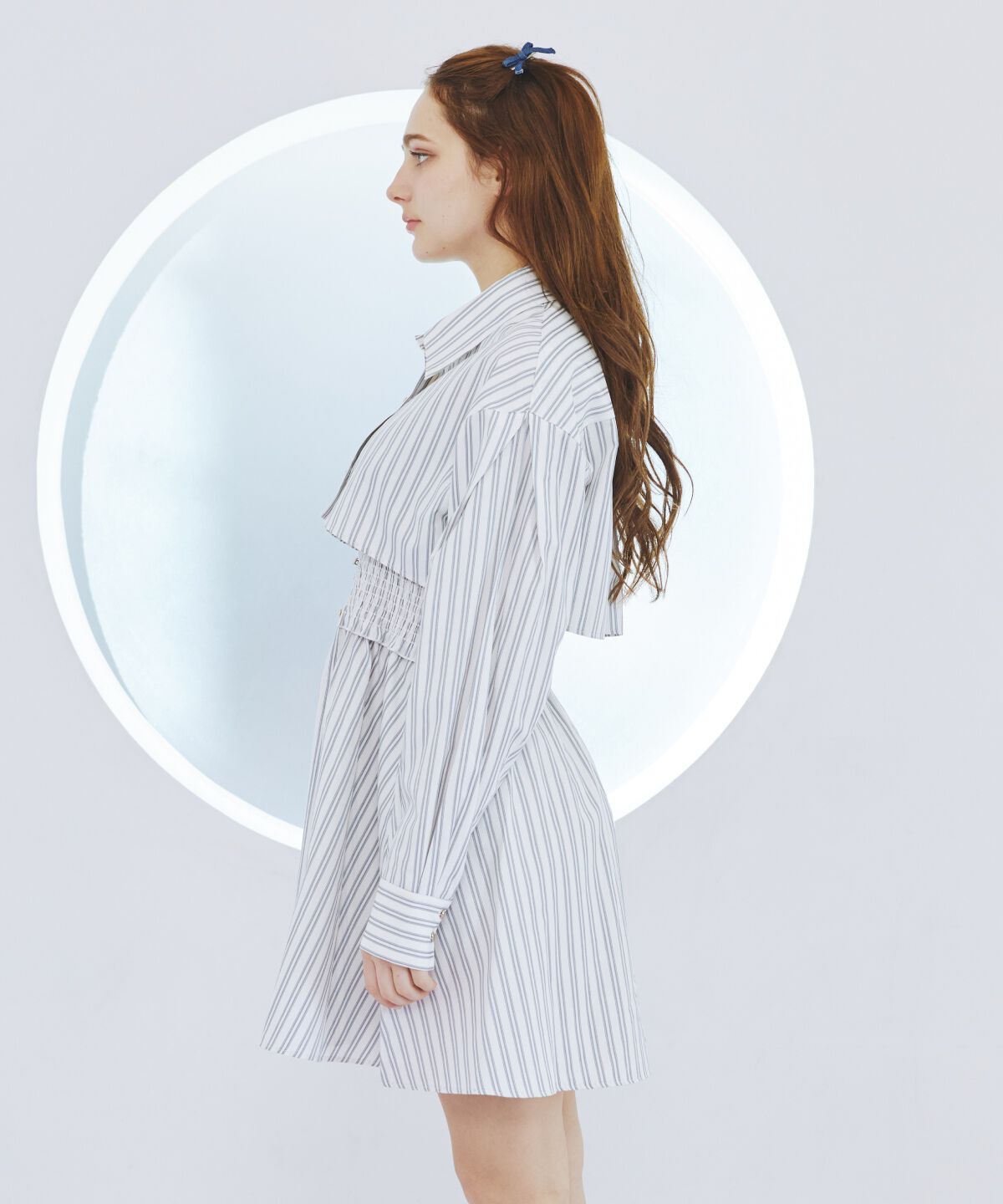 REDYAZEL「ストライプシャツ＆ミニワンピースセット」|ワンピース|