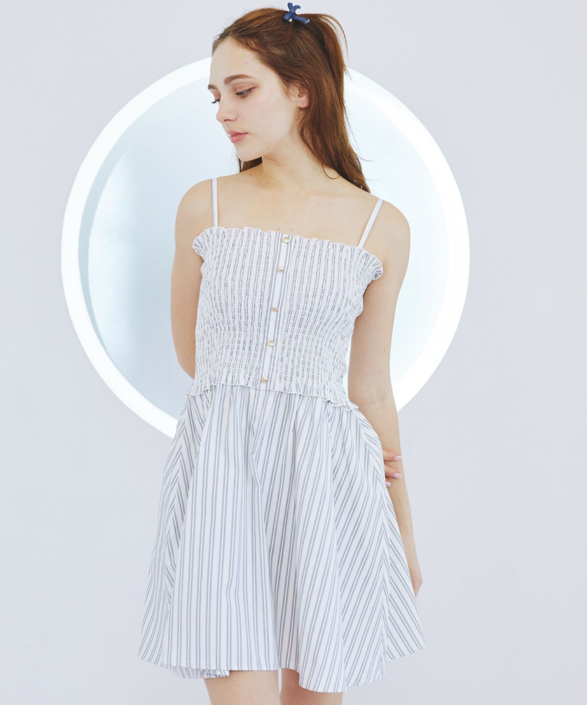 REDYAZEL「ストライプシャツ＆ミニワンピースセット」|ワンピース|