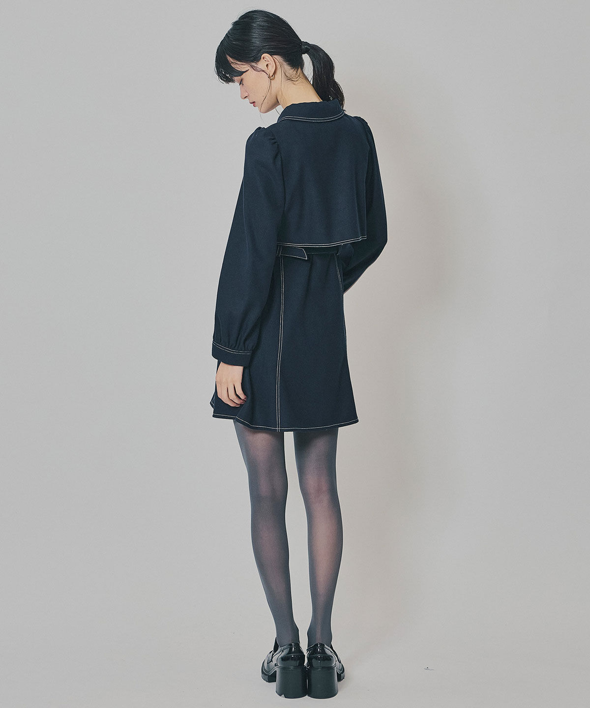 REDYAZEL「バイカラーステッチラインミニワンピース」|ワンピース|