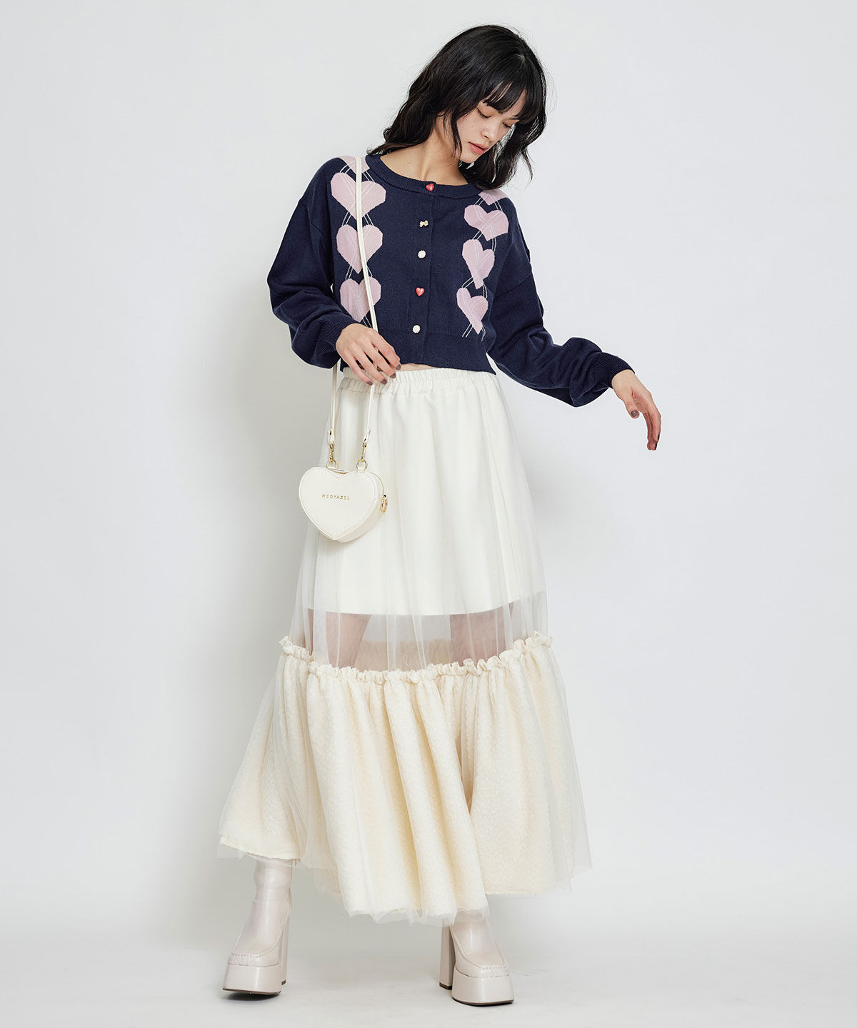 REDYAZEL「Love Me Heart モチーフ2WAYミニショルダーバッグ」|ショルダー・メッセンジャー|