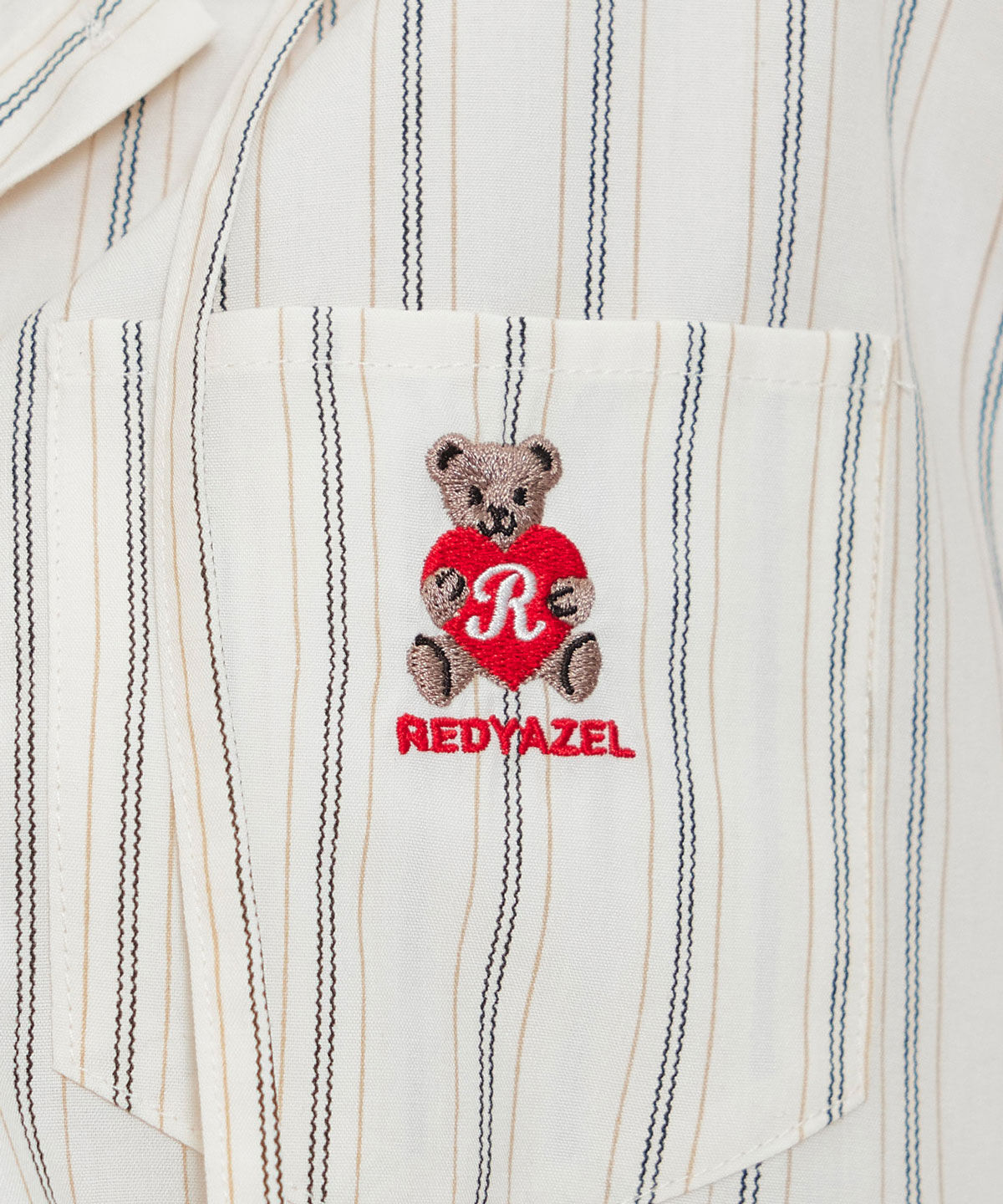 REDYAZEL「Azelyハートストライプフードシャツブラウス」|シャツ・ブラウス|