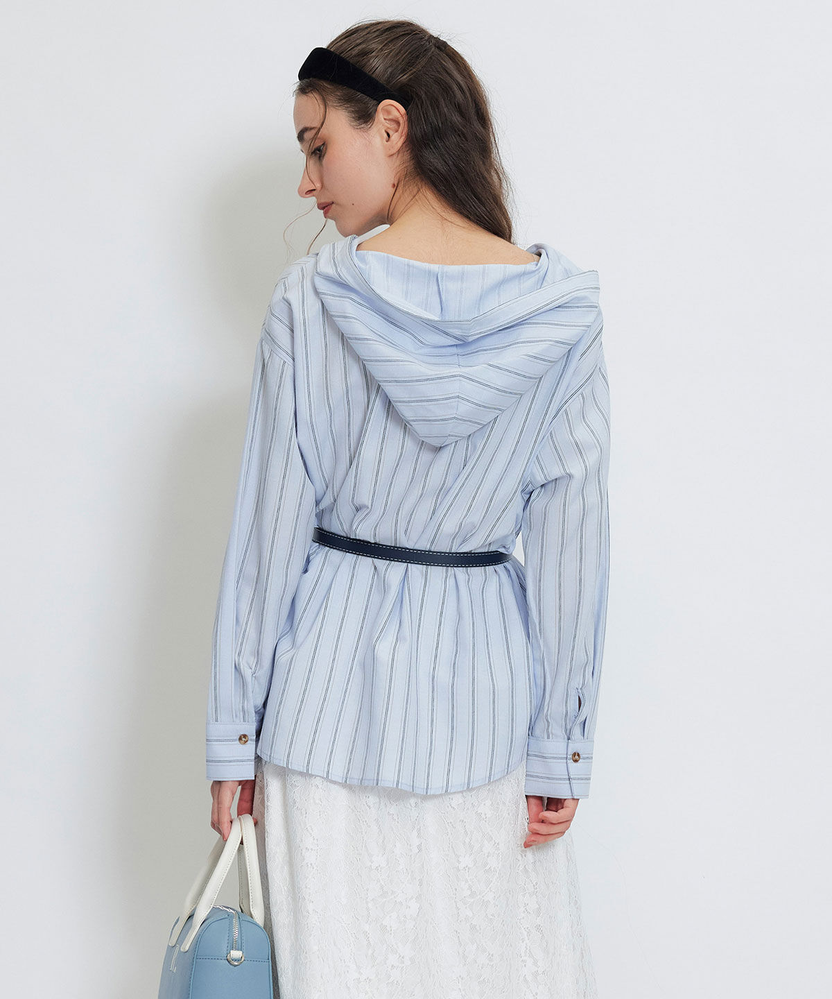 REDYAZEL「Azelyハートストライプフードシャツブラウス」|シャツ・ブラウス|