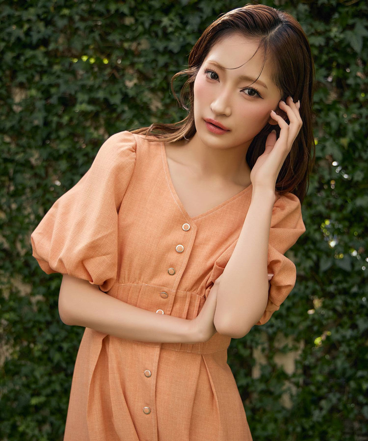 REDYAZEL「コルセットバルーンスリーブフレアロングワンピース」|ワンピース|