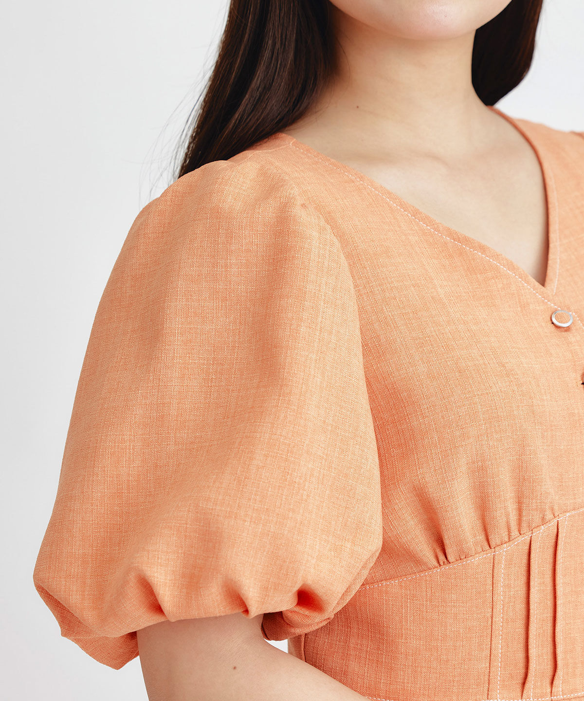 REDYAZEL「コルセットバルーンスリーブフレアロングワンピース」|ワンピース|