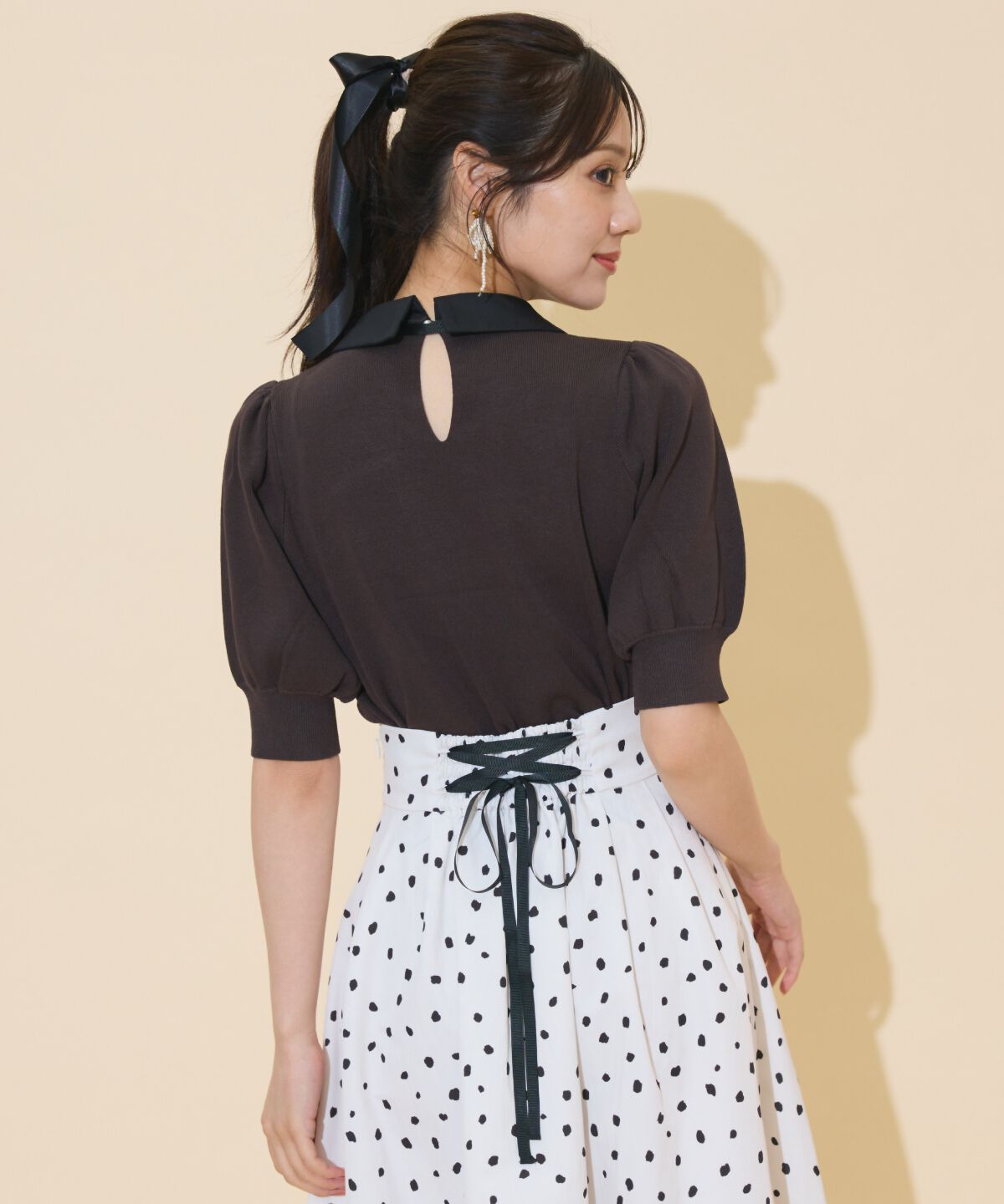 WILLSELECTION「レースラッフルプルオーバー」|ニット・セーター|