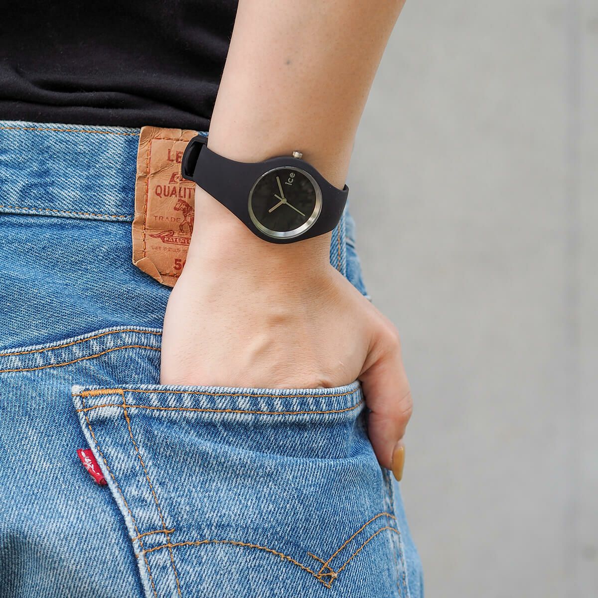 ICE-WATCH「〈ICE WATCH(ｱｲｽｳｫｯﾁ)〉ICE ANY ﾌﾞﾗｯｸ ｽﾓｰﾙ」|腕時計|