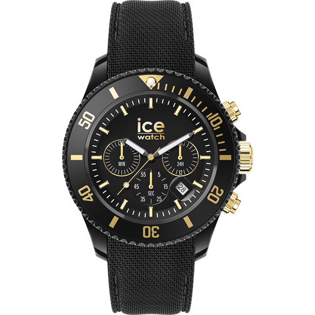 ICE-WATCH「〈ICE-WATCH(ｱｲｽｳｫｯﾁ)〉ICE chrono ﾌﾞﾗｯｸｺﾞｰﾙﾄﾞ ﾐﾃﾞｨｱﾑ」|腕時計|