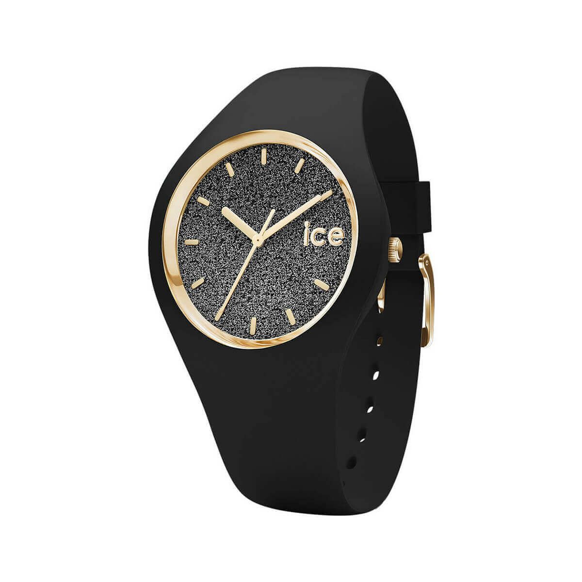 ICE-WATCH「〈ICE-WATCH(ｱｲｽｳｫｯﾁ)〉ICE glitter ﾌﾞﾗｯｸ ｽﾓｰﾙ」|腕時計|