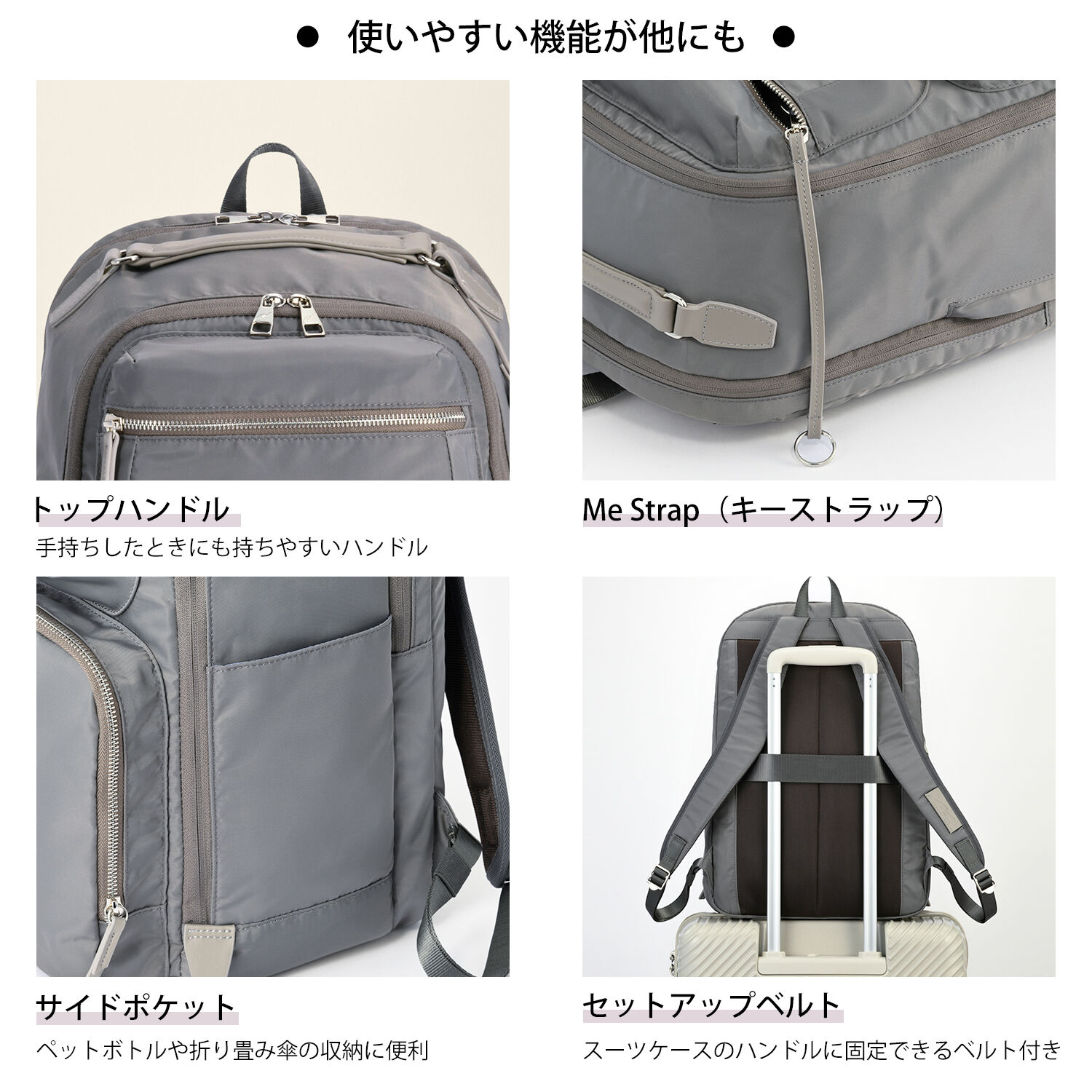 W&.Day/Night「W&.Day/Night ミュッケ オーガナイズドリュック B4サイズ 15.6インチPC収納 大容量 15577」|リュック|