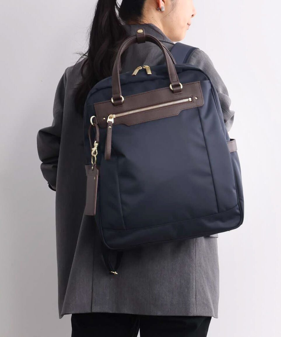 ace.「ace.／エース ビエナ3 A4 14.0インチサイズ リュックサック 2気室 レディースビジネス 68705」|リュック|ネイビー