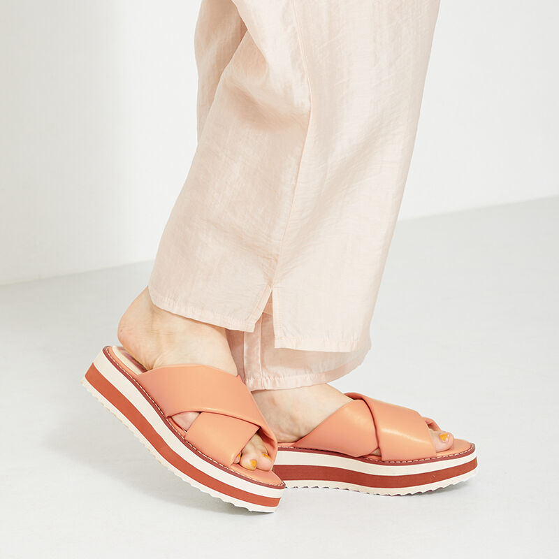 WA Oriental TRaffic「パデットクロスミュールサンダル/32210」|サンダル|PINK