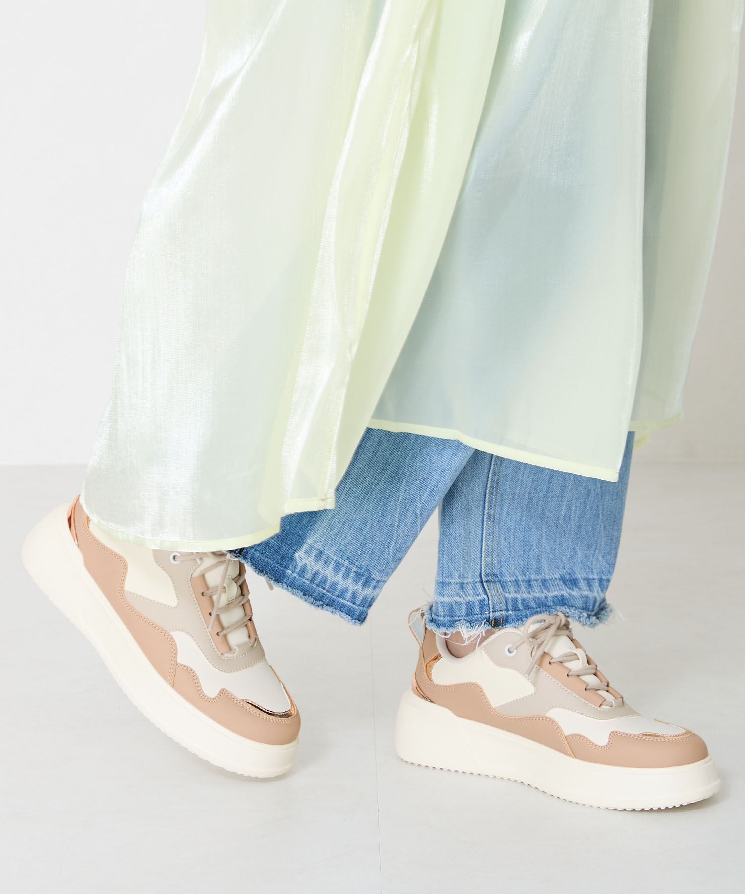 ORiental TRaffic「配色コートソールスニーカー/OT3756 スニーカー トレンド 人気 売れてる」|スニーカー|