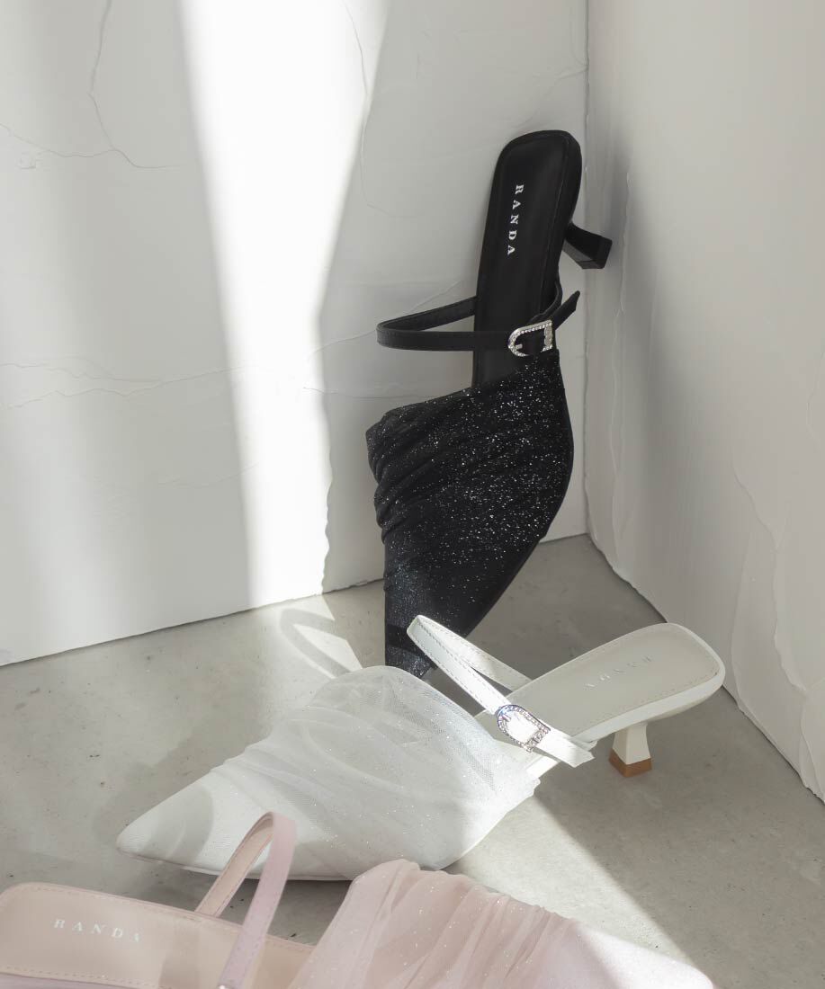  「シアーギャザーミュールパンプス」|パンプス|