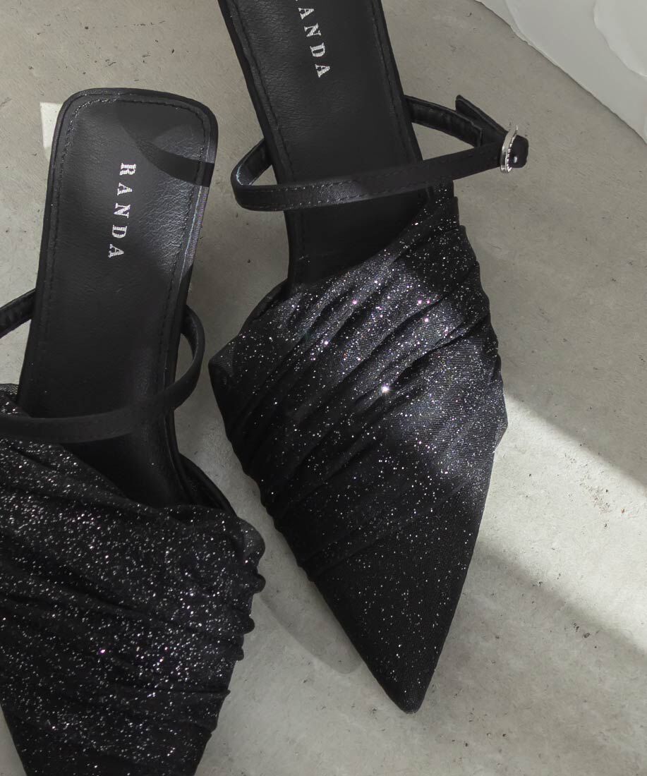  「シアーギャザーミュールパンプス」|パンプス|