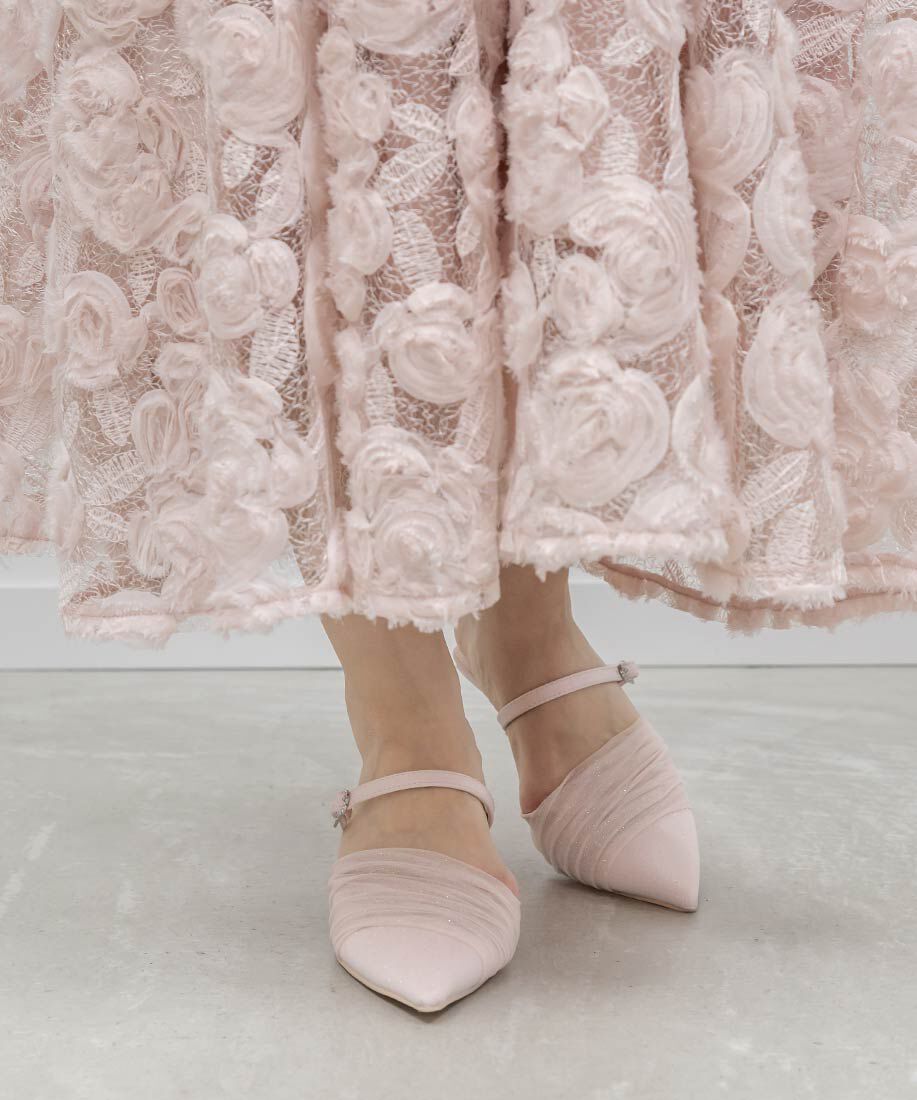  「シアーギャザーミュールパンプス」|パンプス|