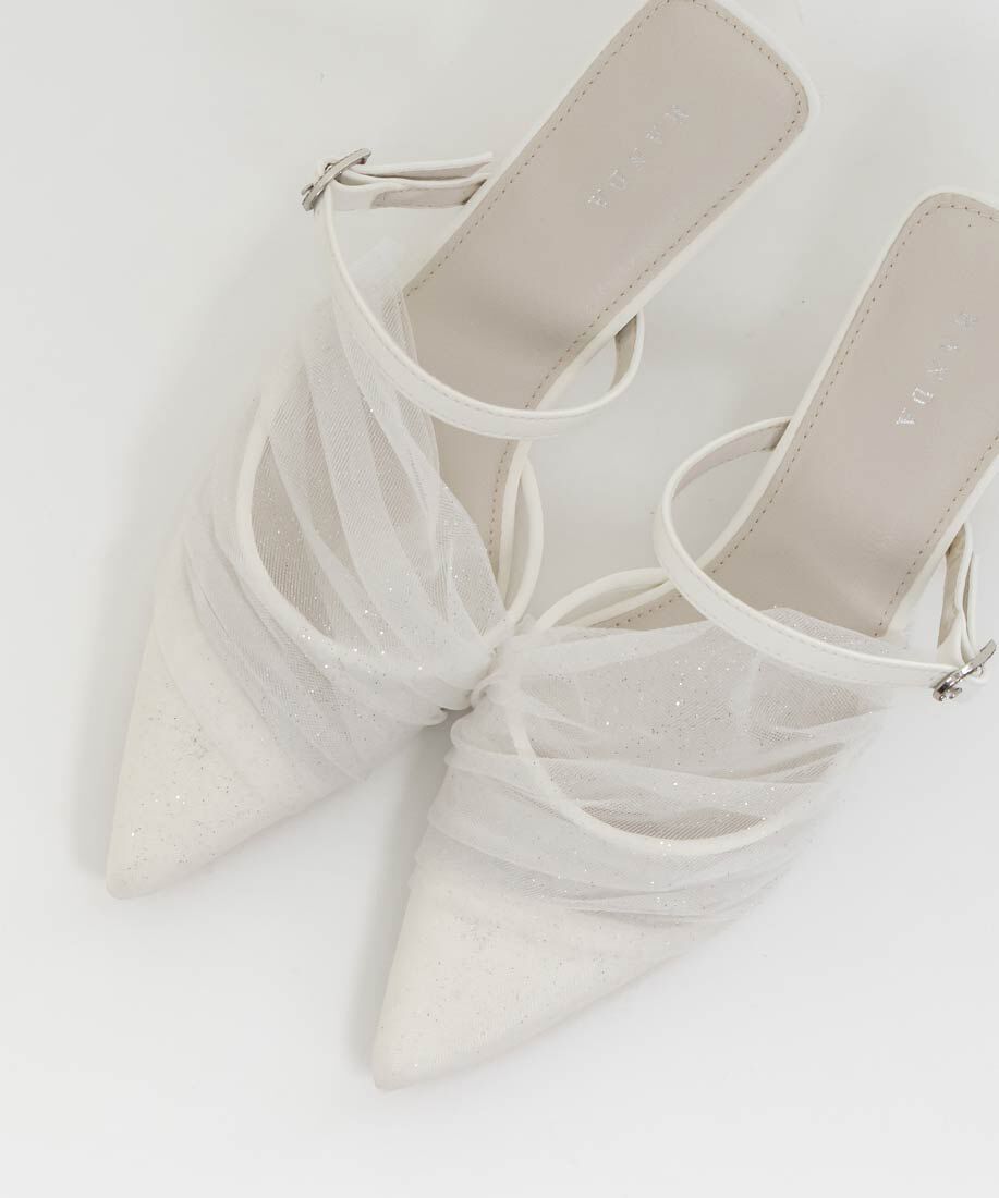  「シアーギャザーミュールパンプス」|パンプス|