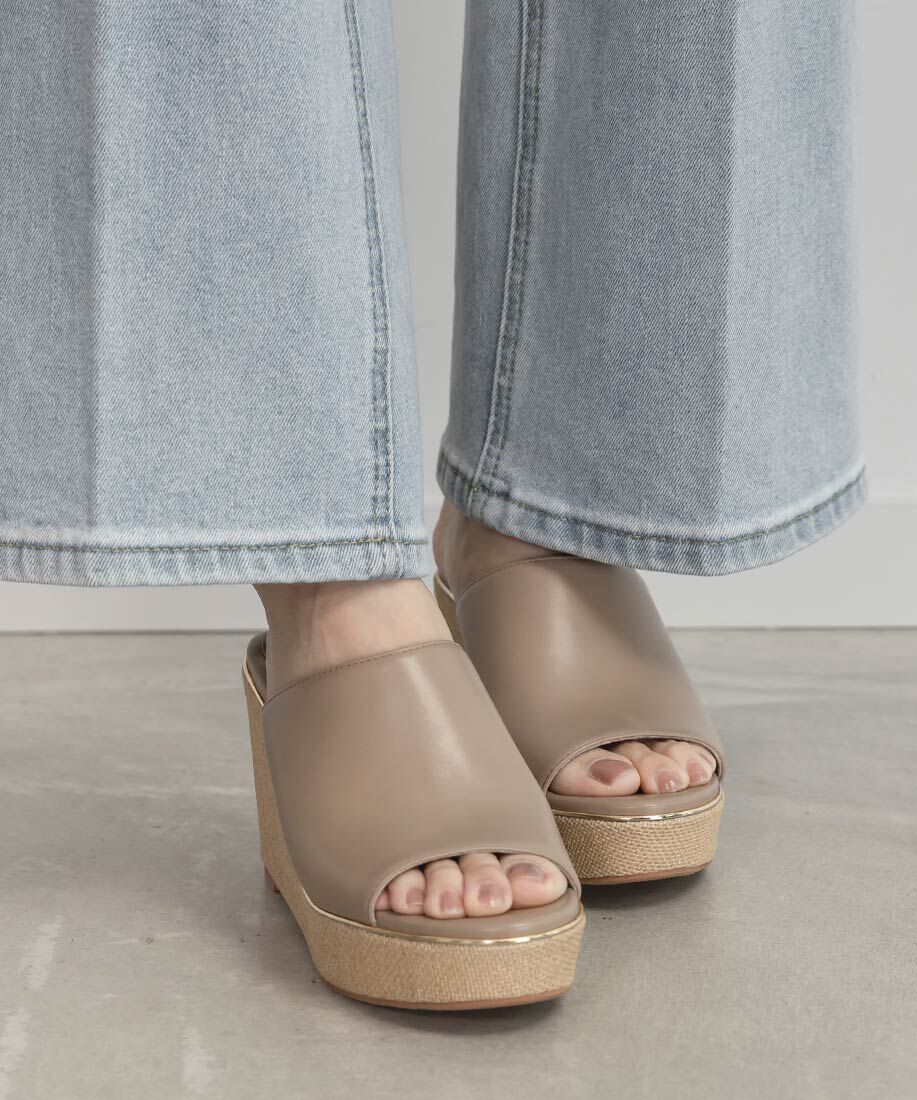  「ベーシックミュールウェッジサンダル」|パンプス|