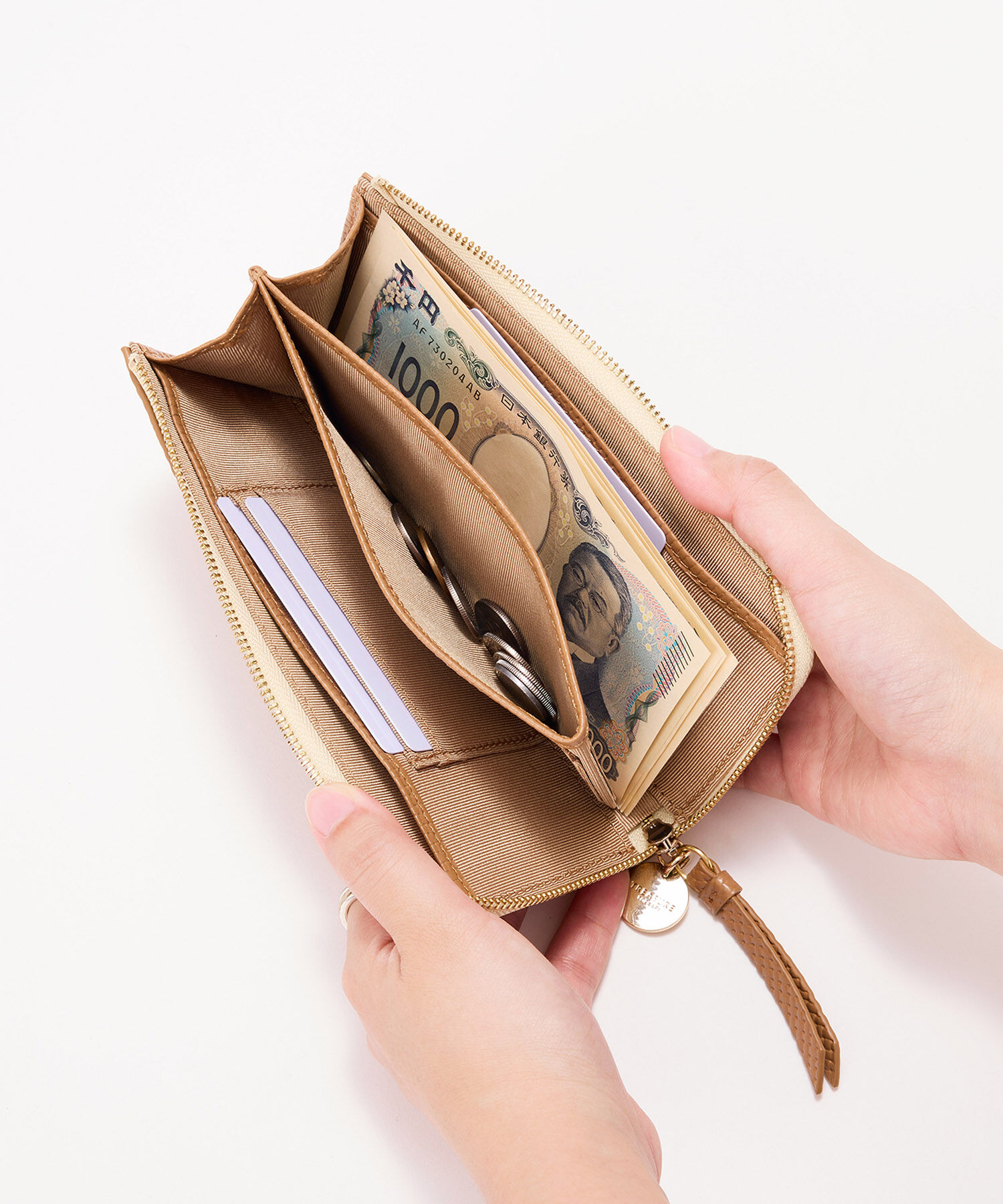 TOPKAPI BREATH「【TREASURE TOPKAPI】クロスエンボス レザー L字ファスナー 長財布」|財布|