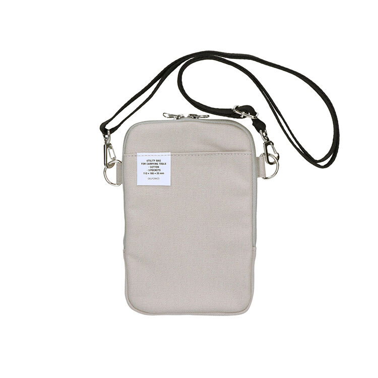 DELFONICS「インナーキャリング スマホバッグ」|ショルダー・メッセンジャー|ライトグレー