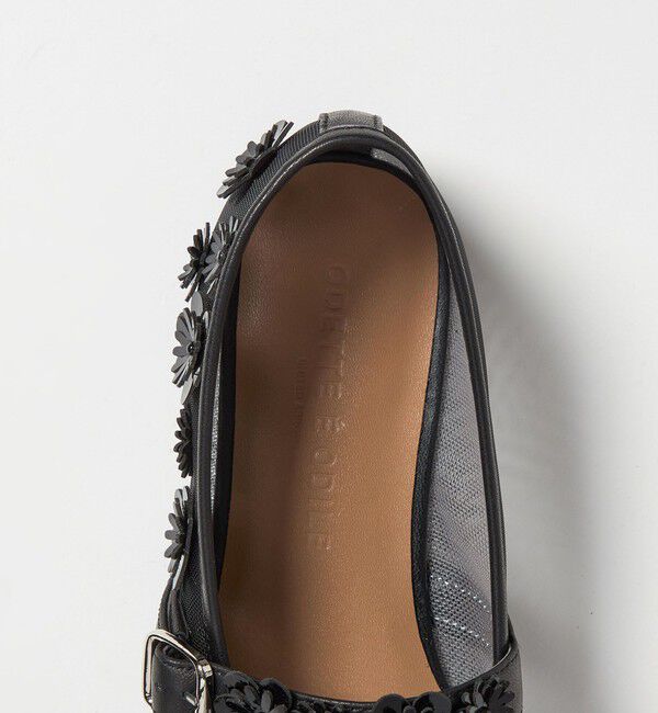 ODETTE E ODILE「フラワーモチーフメリージェーンフラット10&uarr;」|パンプス|