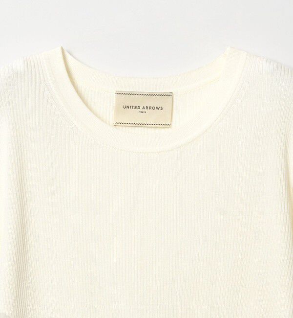 UNITED ARROWS「シルク リブ クルーネック ニット」|ニット・セーター|