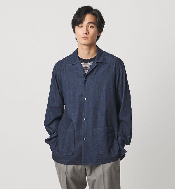 UNITED ARROWS「デニム オープンカラー シャツ」|シャツ・ブラウス|ROYAL