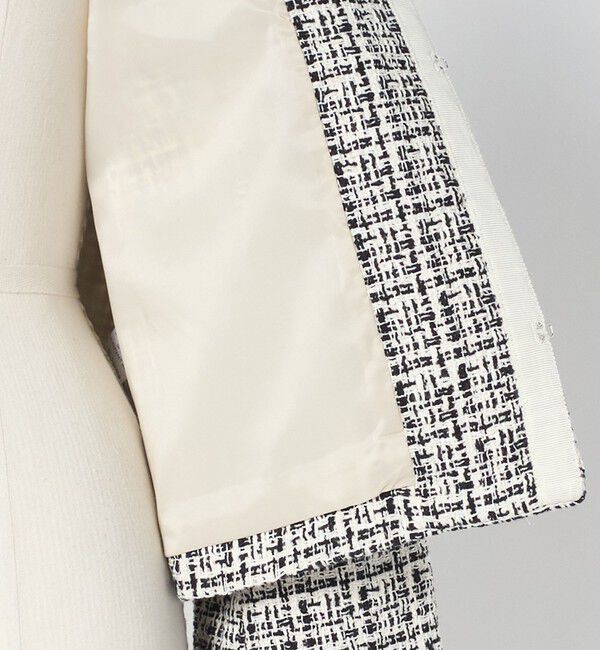 UNITED ARROWS green label relaxing「ツイードライク ノーカラー ジャケット」|ノーカラージャケット|