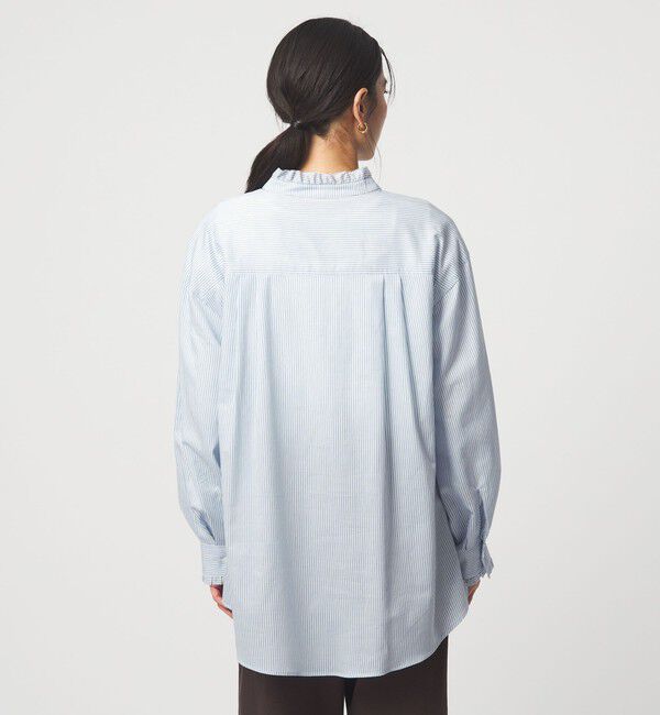 UNITED ARROWS green label relaxing「［size SHORTあり］フリルネック ブラウス」|シャツ・ブラウス|