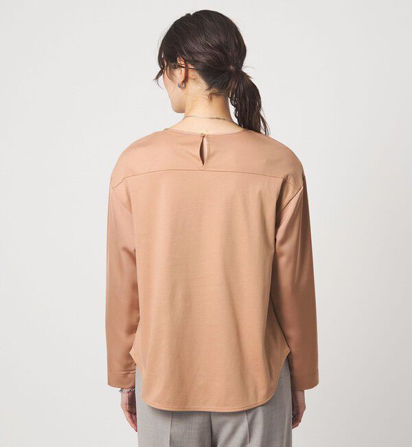 UNITED ARROWS green label relaxing「サテン ドッキング ラウンドヘム プルオーバー カットソー」|Tシャツ・カットソー|