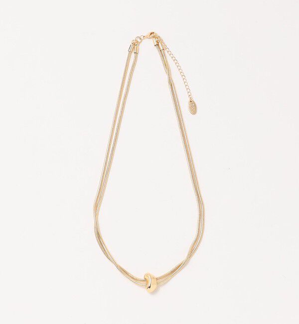 BEAUTY&YOUTH UNITED ARROWS「スネークチェーン&times;ビーンモチーフ 2連ネックレス」|ネックレス|GOLD