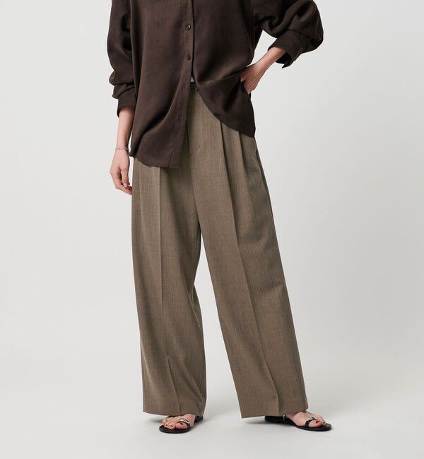 BEAUTY&YOUTH UNITED ARROWS「ポリエステルブレンド ２タック タブワイドパンツ」|その他|