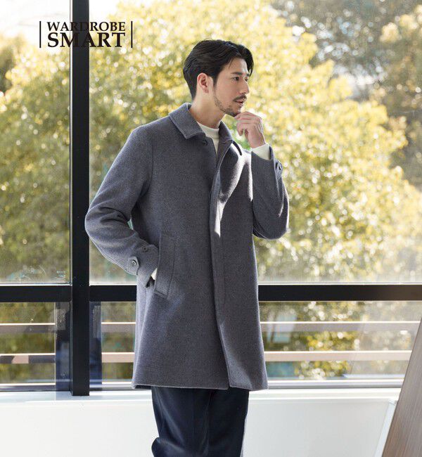 BEAUTY&YOUTH UNITED ARROWS「【WEB限定 WARDROBE SMART】PE メルトン バルカラーコート」|ステンカラーコート|