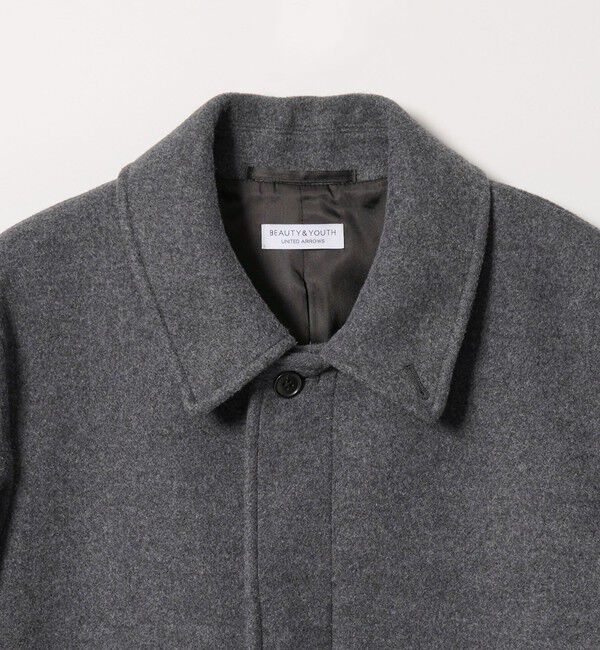 BEAUTY&YOUTH UNITED ARROWS「【WEB限定 WARDROBE SMART】PE メルトン バルカラーコート」|ステンカラーコート|