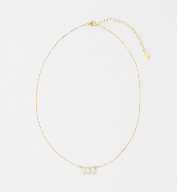 BEAUTY&YOUTH UNITED ARROWS「パールモチーフ&times;ガラスストーン ネックレス」|ネックレス|