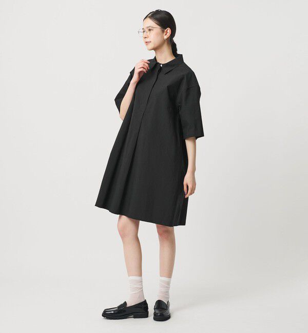 BEAUTY&YOUTH UNITED ARROWS「コットンナイロン ミニ シャツワンピース」|ワンピース|BLACK