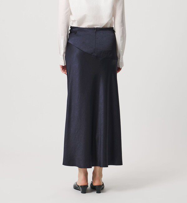 ATTISESSION「＜ATTISESSION＞サテン カットオフ ミディアム スカート」|スカート|