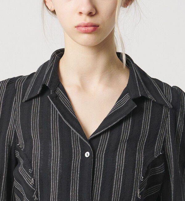 ATTISESSION「＜ATTISESSION＞コットン ギャザー 6分袖 シャツ」|シャツ・ブラウス|