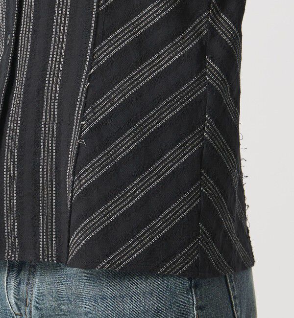 ATTISESSION「＜ATTISESSION＞コットン ギャザー 6分袖 シャツ」|シャツ・ブラウス|