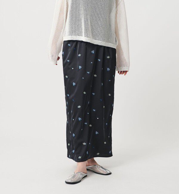 BEAUTY&YOUTH UNITED ARROWS「フラワー エンブロイダリー ドローストリング スカート ウォッシャブル」|スカート|